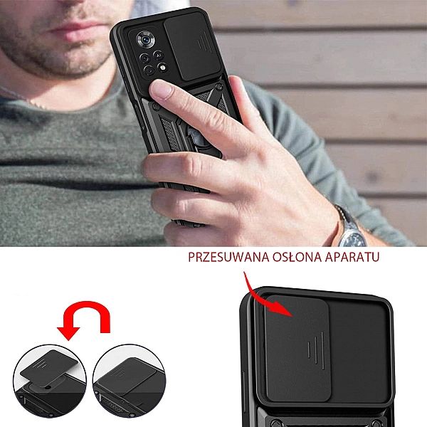 Etui Camshield Pro + Szkło Ochronne do Xiaomi Poco X4 Pro 5g