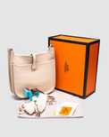 Жіноча сумка Hermes Evelyne 28 Cream