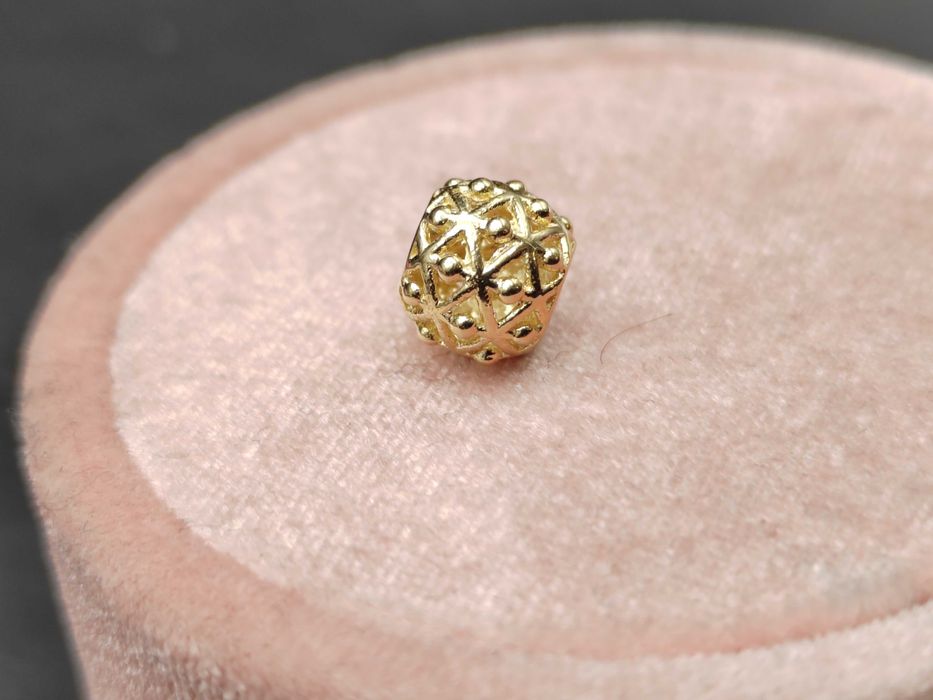 NOWY Złoty Charms Ażur / Złoto 585