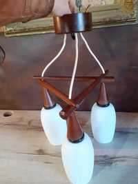 żyrandol lampa wisząca design skandynawska teak