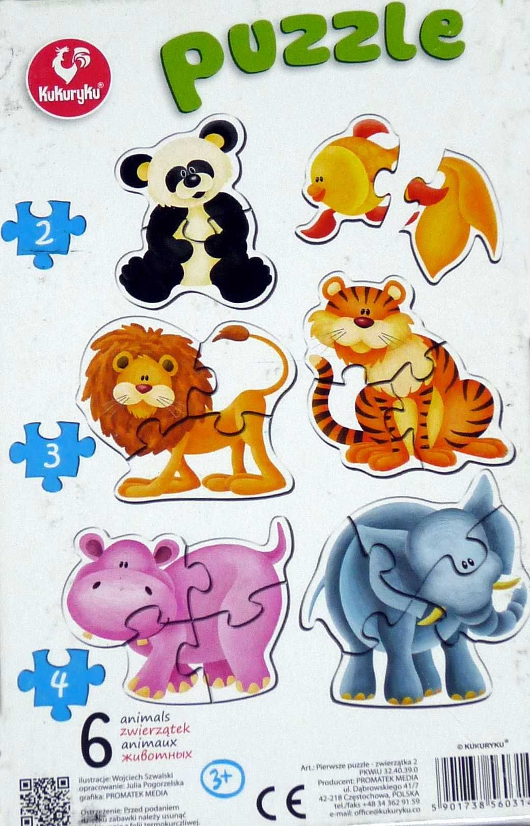 Puzzle Zwierzątka Kukuryku
