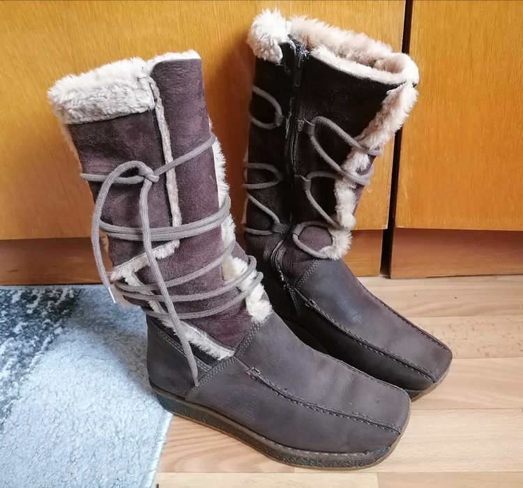 Чоботи зимові замша утеплені хутром р.38