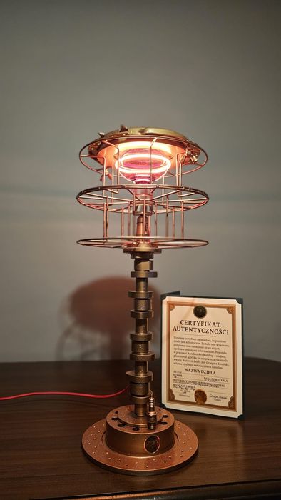 Lampa designerska EDISON – rękodzieło, stal i żeliwo