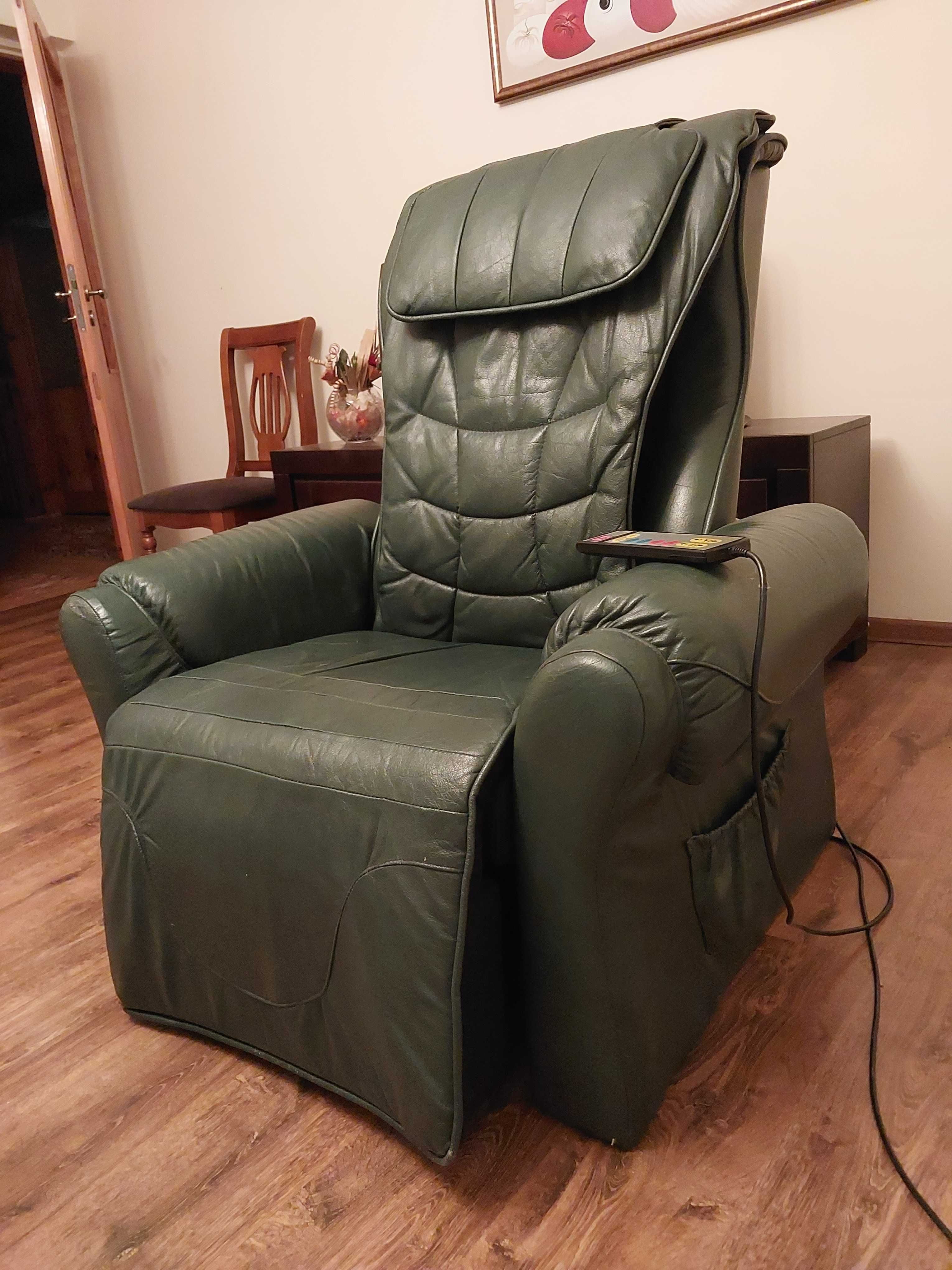 fotel rozkładany relax profesjonalny system masażu pilot skóra