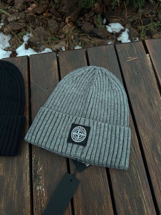 Мужские Шапки стон исланд / черная и серая шапка зимняя