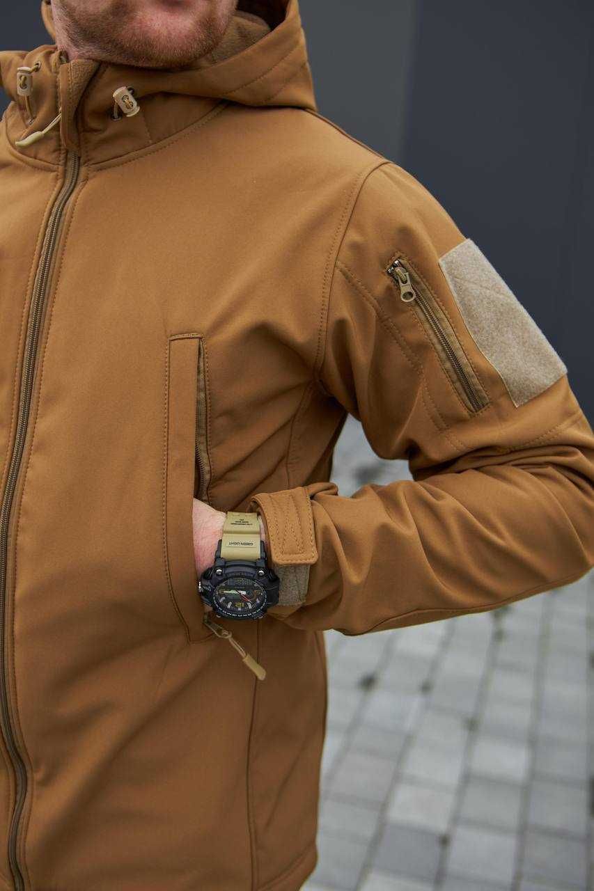Тактична військова демісезонна куртка Softshell - на флісі