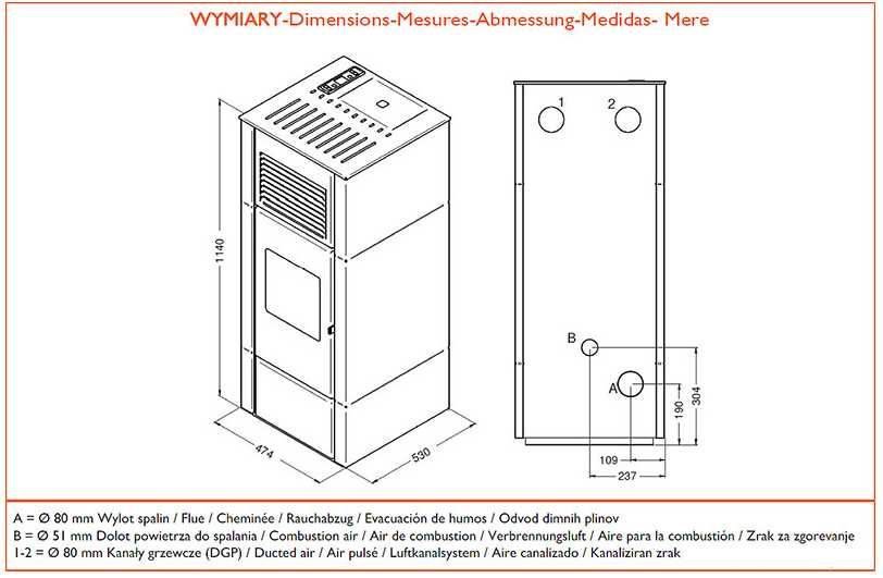 Piec na pellet EvaCalor Nia 15 kW biały