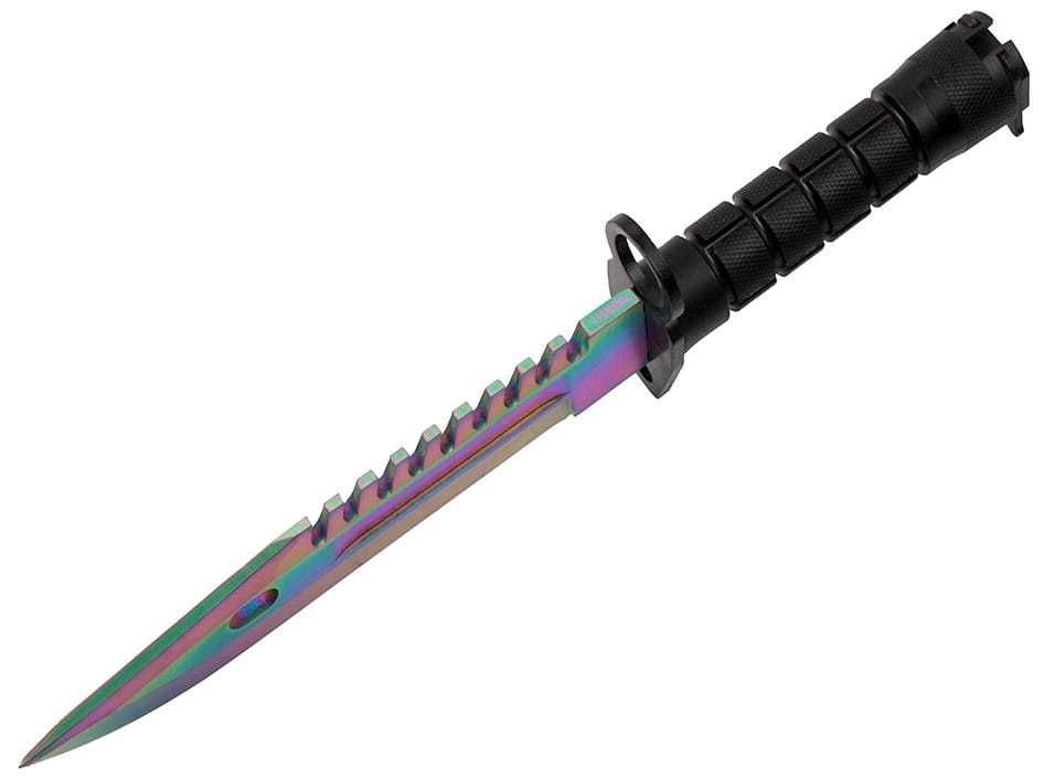 wielki nóż rambo bagnet replika m9 rainbow fade cs:go adventure 715H