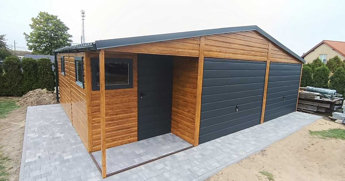Garaż Blaszany Drewnopodobny premium 6x6 4x6 4x7 6x5 9x6 8x6 5x5