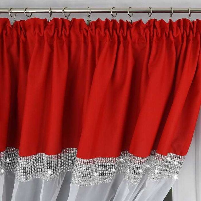 2 sztuki nowych firan z serduszkiem, firany, cyrkonie, firana woal