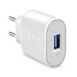 Ładowarka sieciowa USB-A 10W - biała
