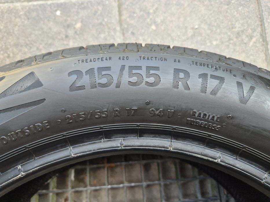 215/55/17 94V Continental ecocontact 6 jak nowe 2023.r Wysyłka gratis