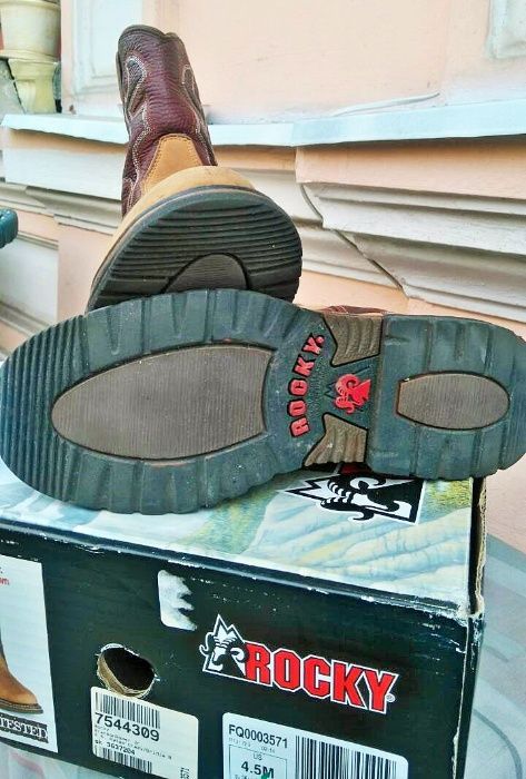 Осенние супер стильные кожанные сапоги Rocky (США) на мальчика, р.36