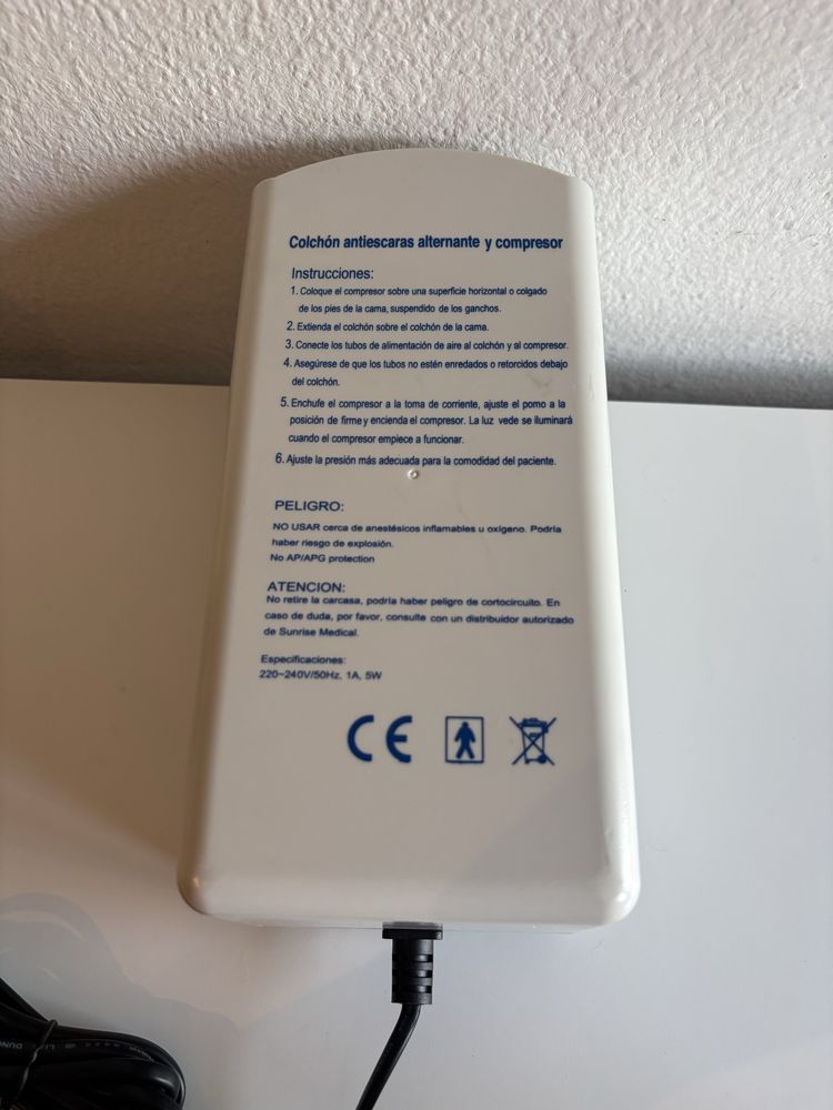 Compressor colchão Ar Anti-escaras A3000H 220v Sunrise Medical