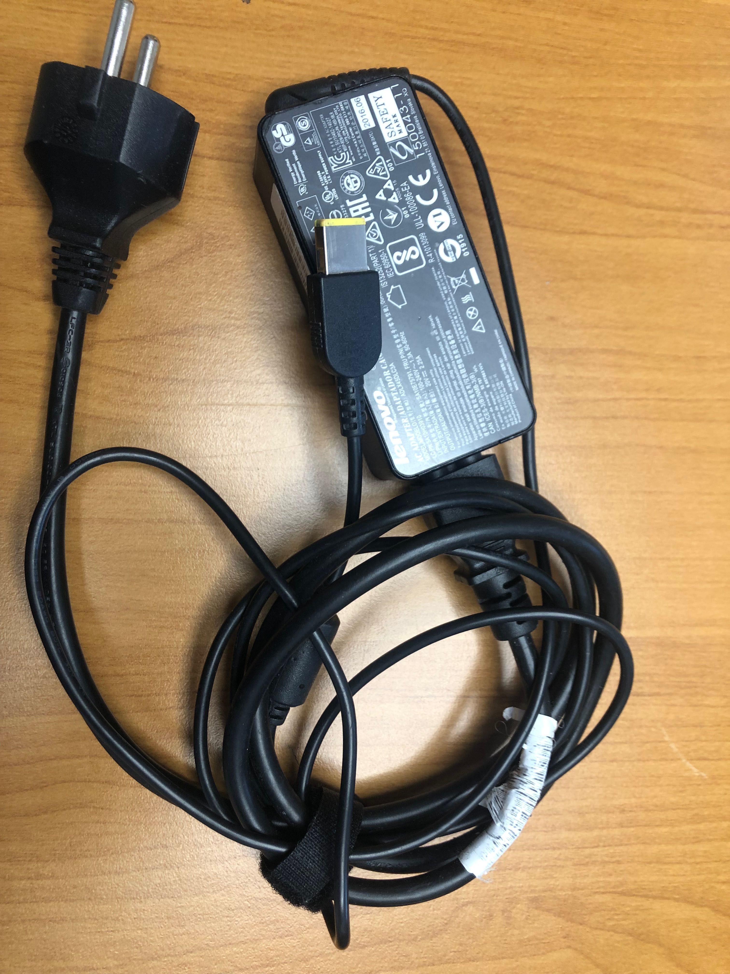 Zasilacz Lenovo T580 i inne prostokątna wtyczka 20V ADLX45DLC3A
