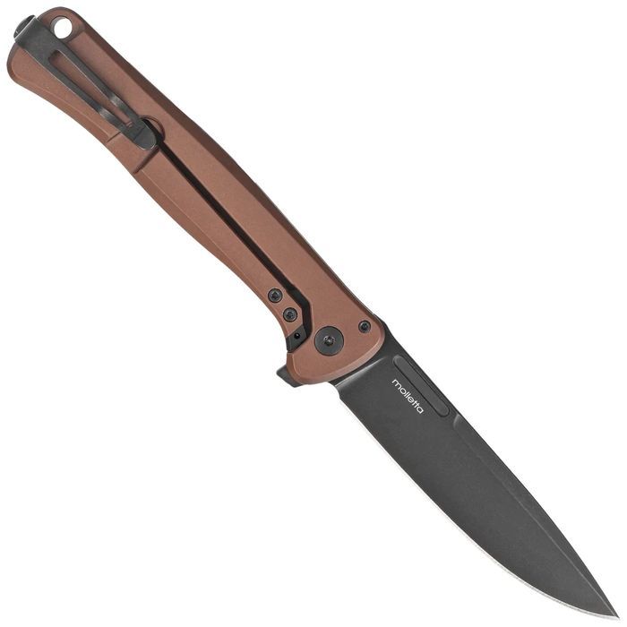 Nóż składany LionSteel Skinny Earth Aluminium/Natural Canvas Micarta,