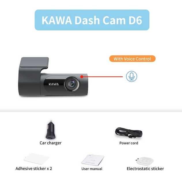 Видеорегистратор KAWA 2K 1440P HD Wi-Fi