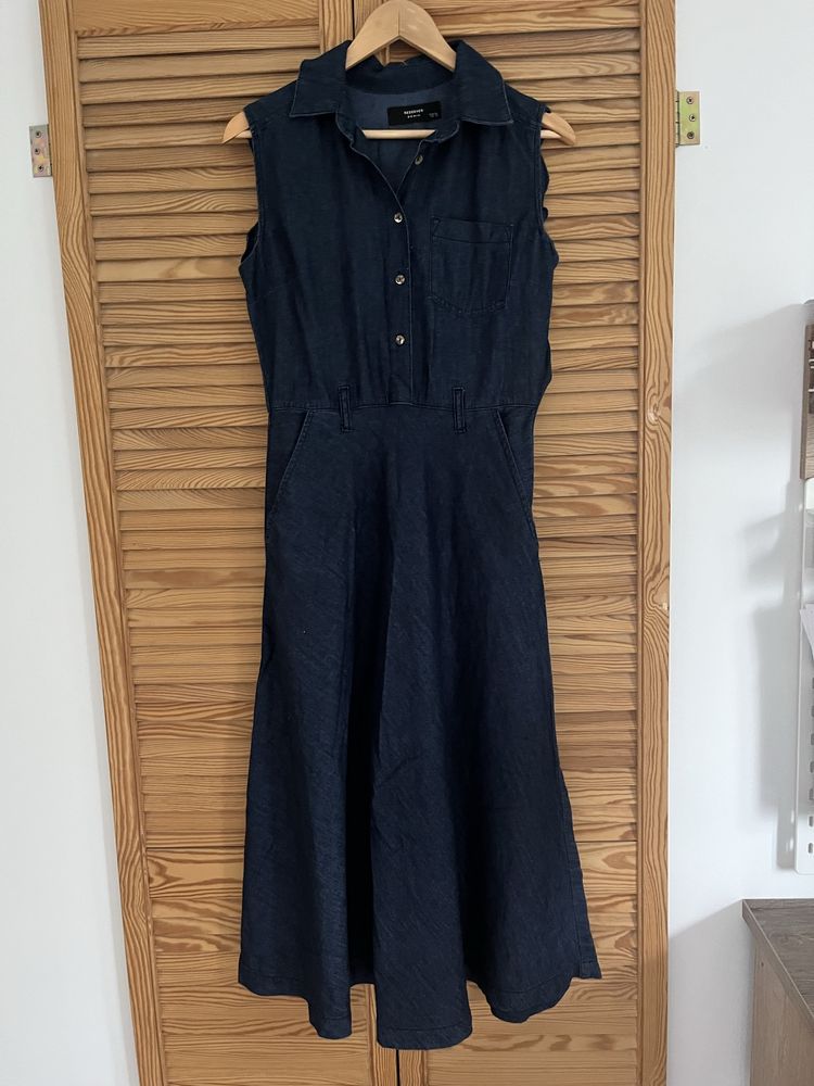 Jeansowa szmizjerka sukienka damska Reserved XS