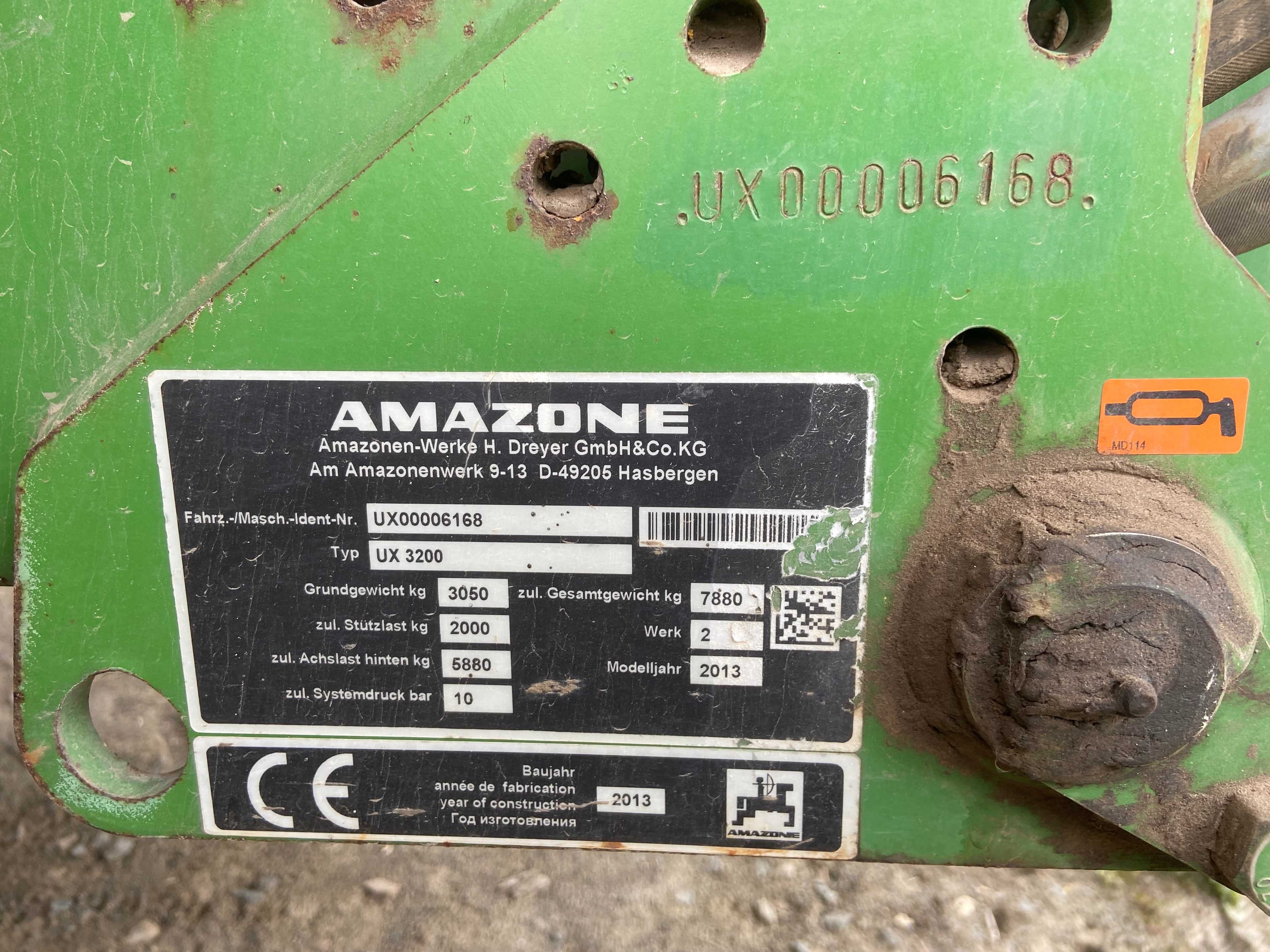 Обприскувач Amazone UX 3200, МЦ10007147, №UX00006168
