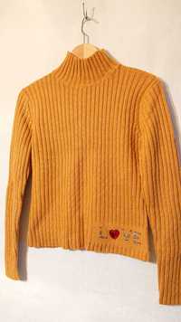 Женский шерстяной свитер M L 44 46 48 джемпер полувер кардиган шерсть