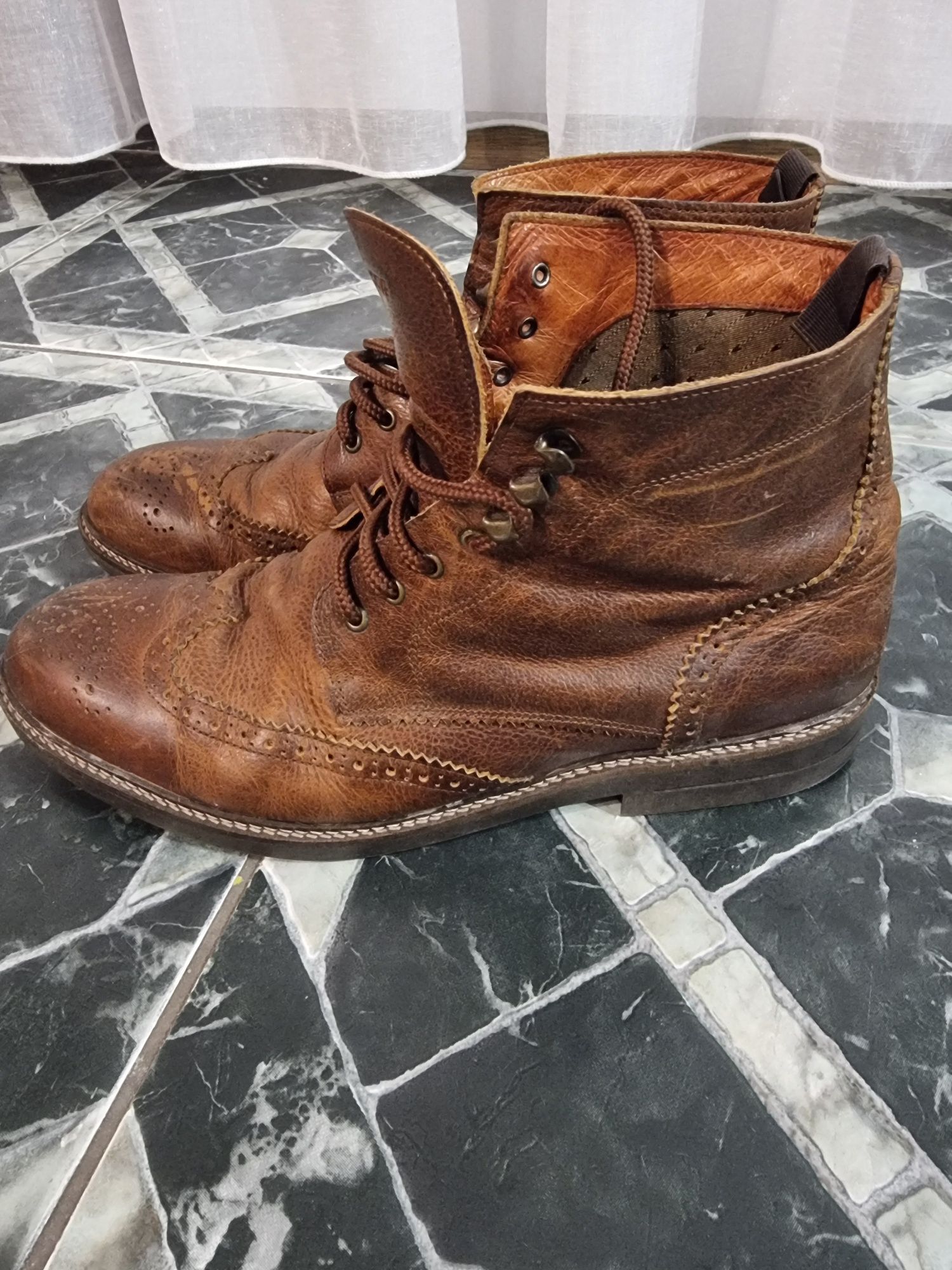 Buty skórzane męskie, sztyblety