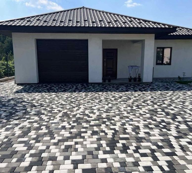 Укладка тротуарной плитки. Укладання тротуарної плитки. Доступные цены