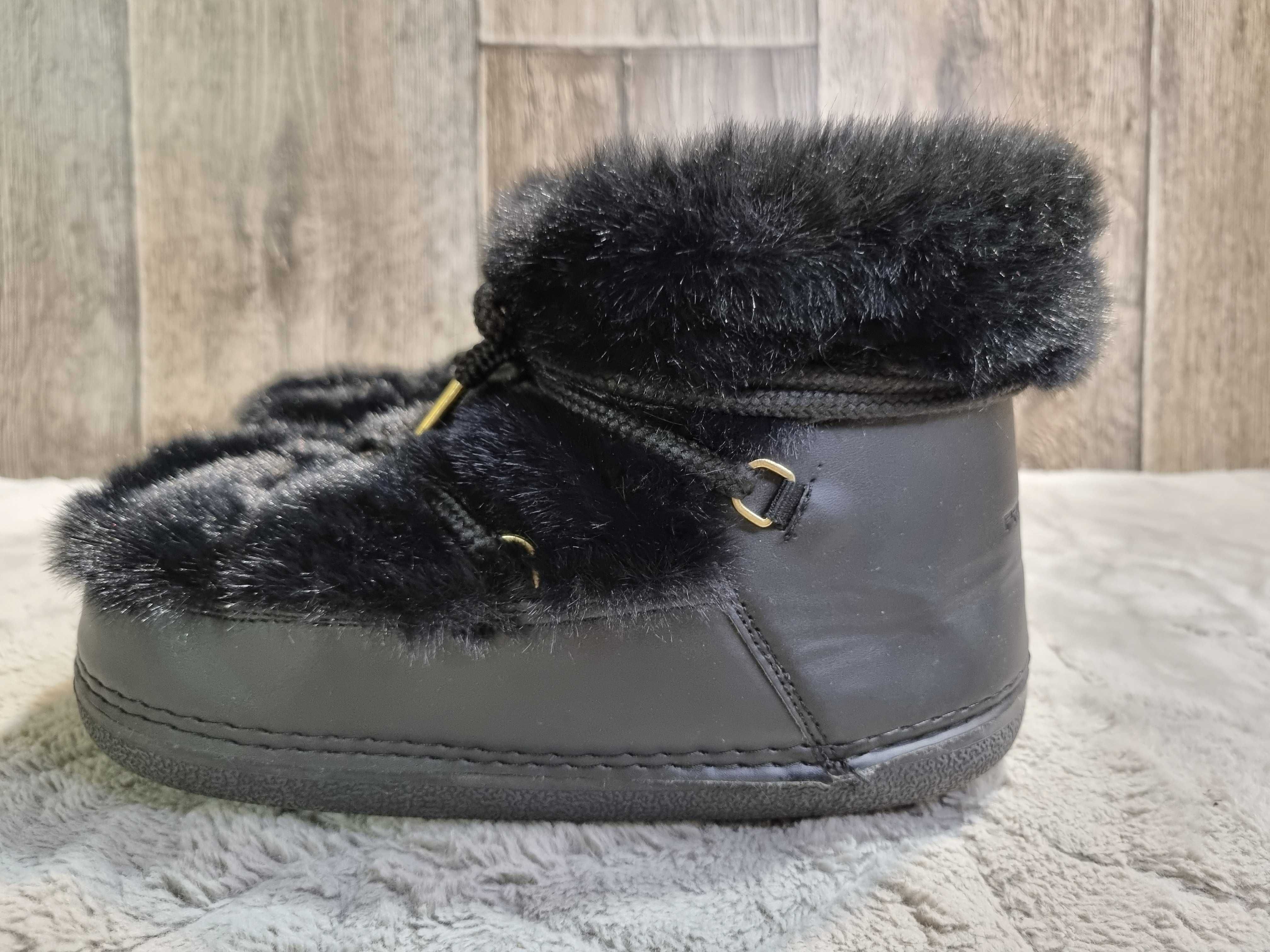 Czarne botki, śniegowce Prima Moda Massello, 39-40
