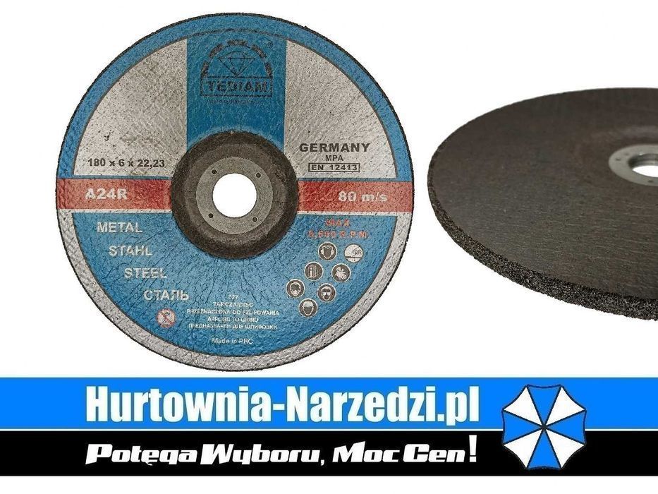 5 sztuk Tarcza do szlifowania metalu stali 180mm x6,0 mm tarcza 180mm