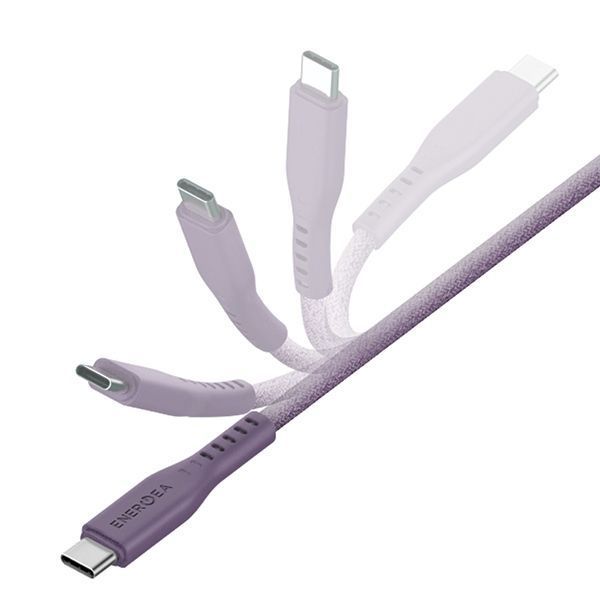 Kabel USB-C Energea Flow 240W 5A - Fiolet 1.5m Ultra Mocny
