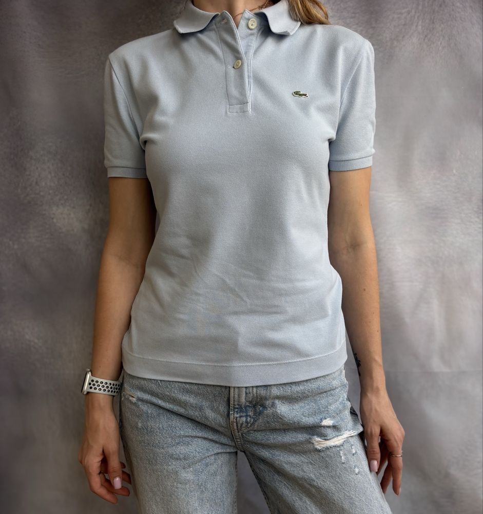 Жіноча футболка поло Lacoste блакитна