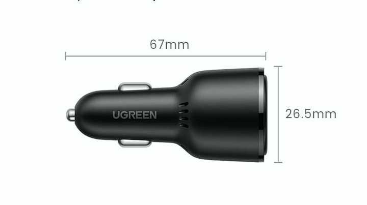 Ugreen автозарядка 69W 3 USB type-С в авто зарядне Швидка зарядка