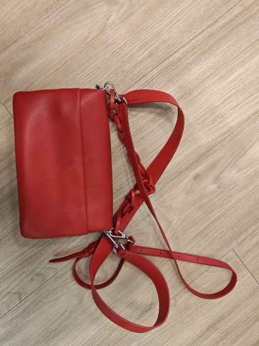 Шкіряна червона сумка Polina & Eiterou