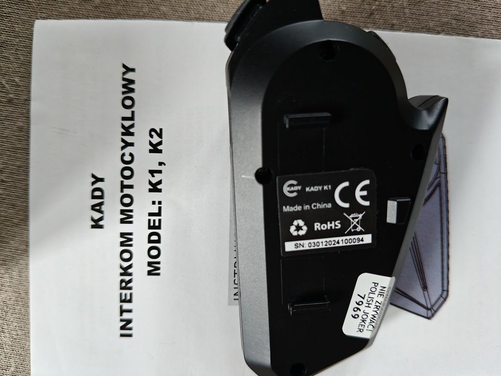 Interkom motocyklowy KADY K1