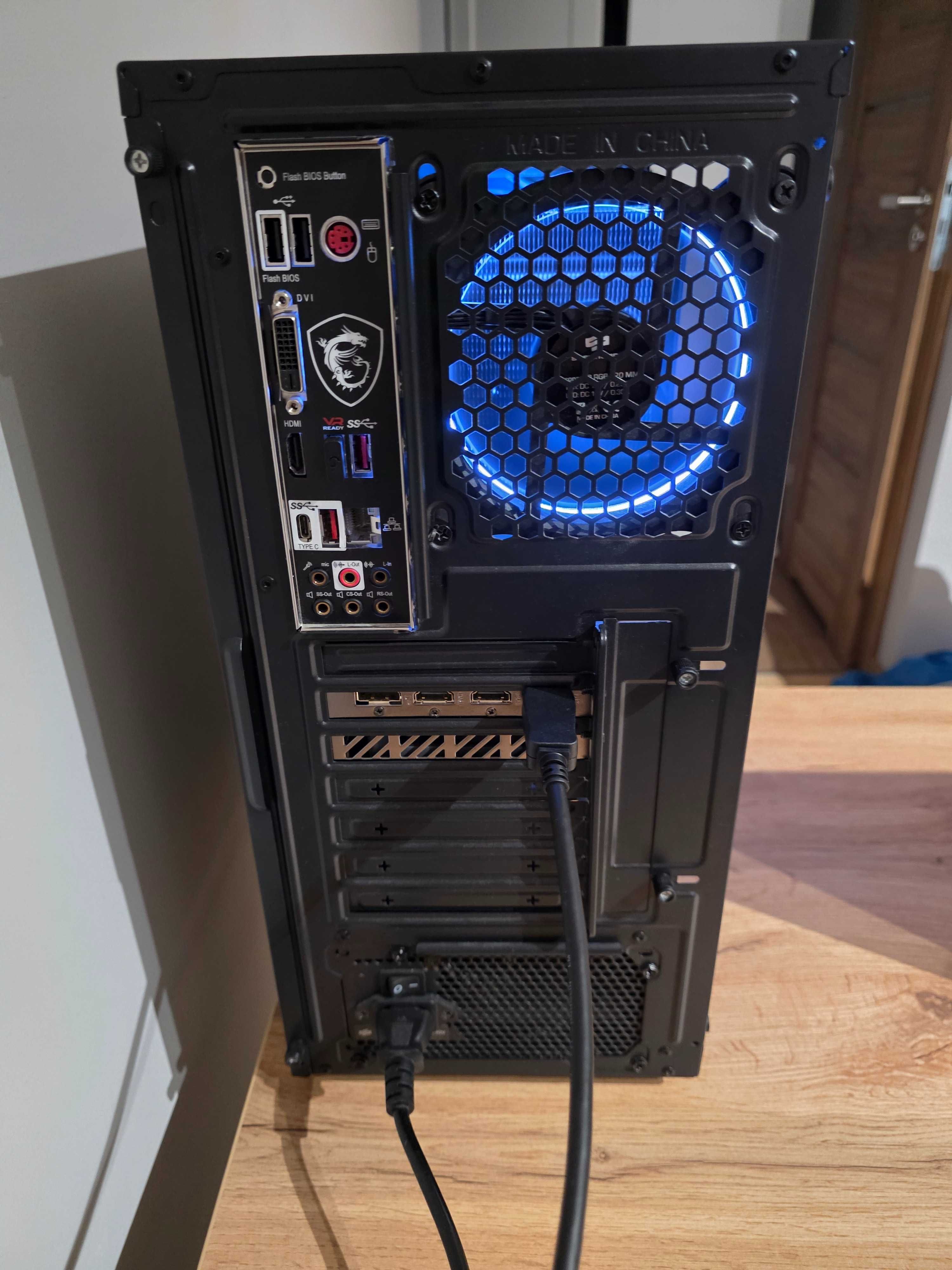 Komputer gamingowy+monitor 144Hz/RTX 4060/Ryzen 5 5600/32GB/1TB/WIN11