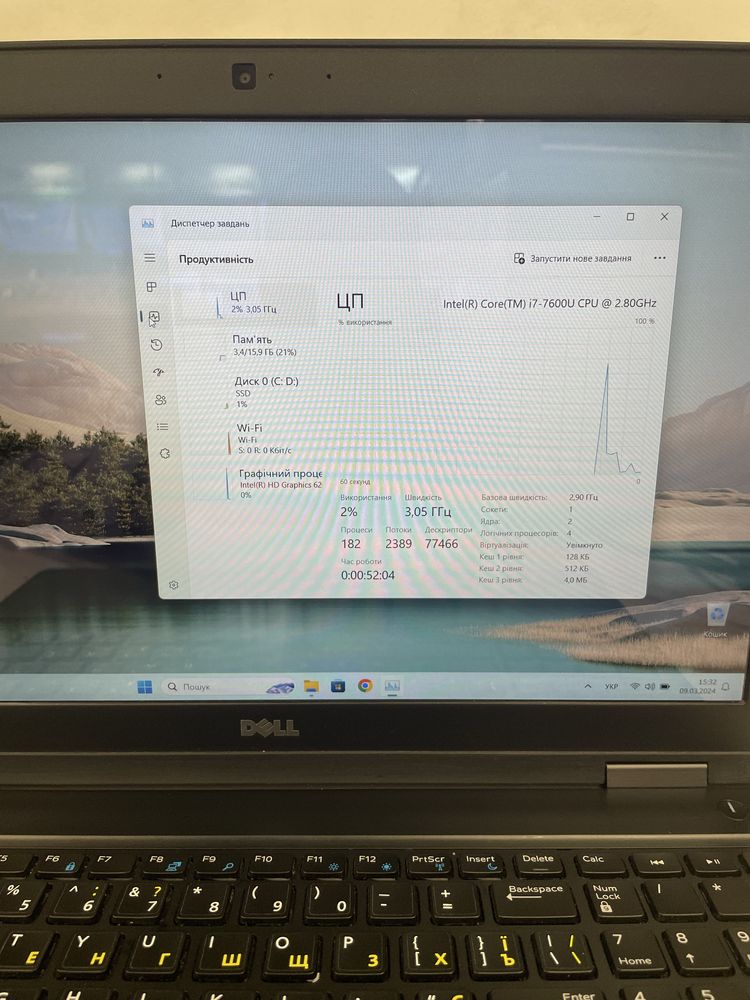 Продам ноутбук Dell i7 16gb