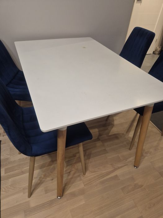 Stolik skandynawski biały 120x60 cm salon jadalnia