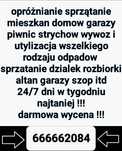 Opróznianie sprzątanie wywóz transport rozbiórki darmowa wycena tanio