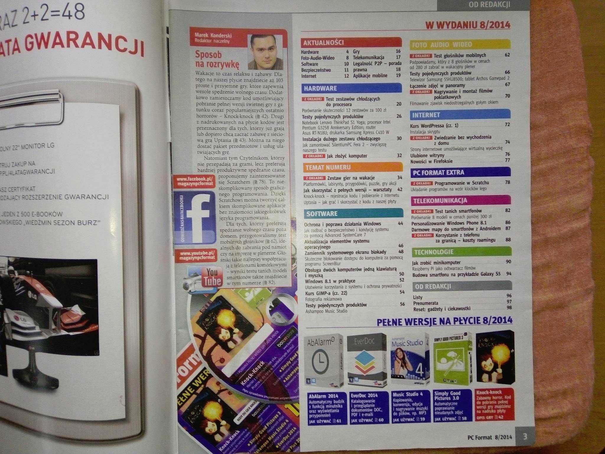 PC Format 8 2014 sierpień (168) Gazeta + płyta CD Czasopismo