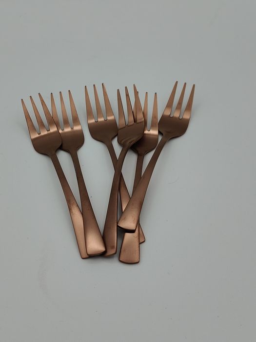 Sztućce deserowe miedziane