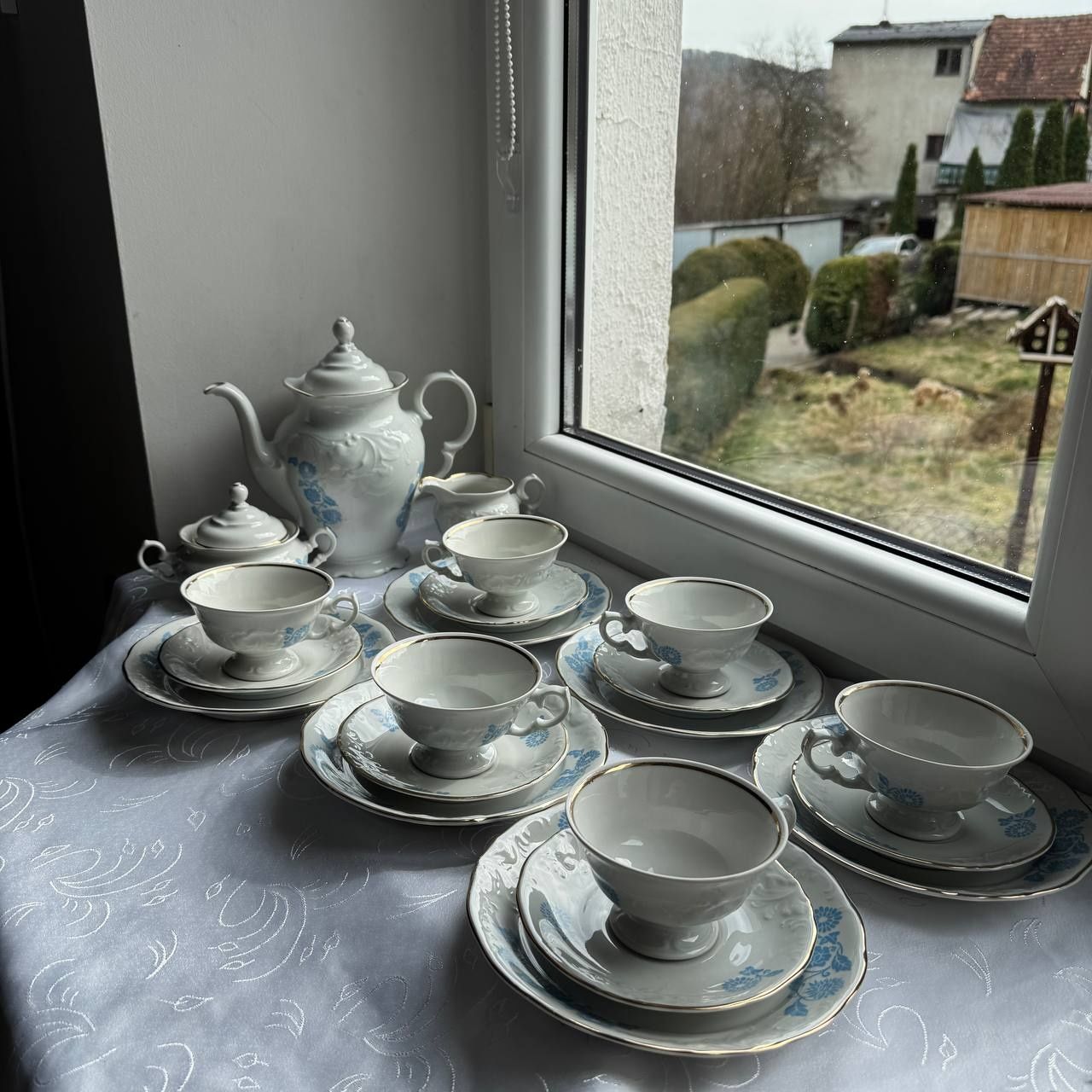 Serwis kawowo-śniadaniowy Wałbrzych Fryderyka Porcelana PRL