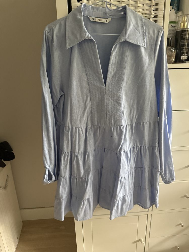 Komplet 3 sukienkek koszulowych Zara M 38 koszula koszulowa sukienka