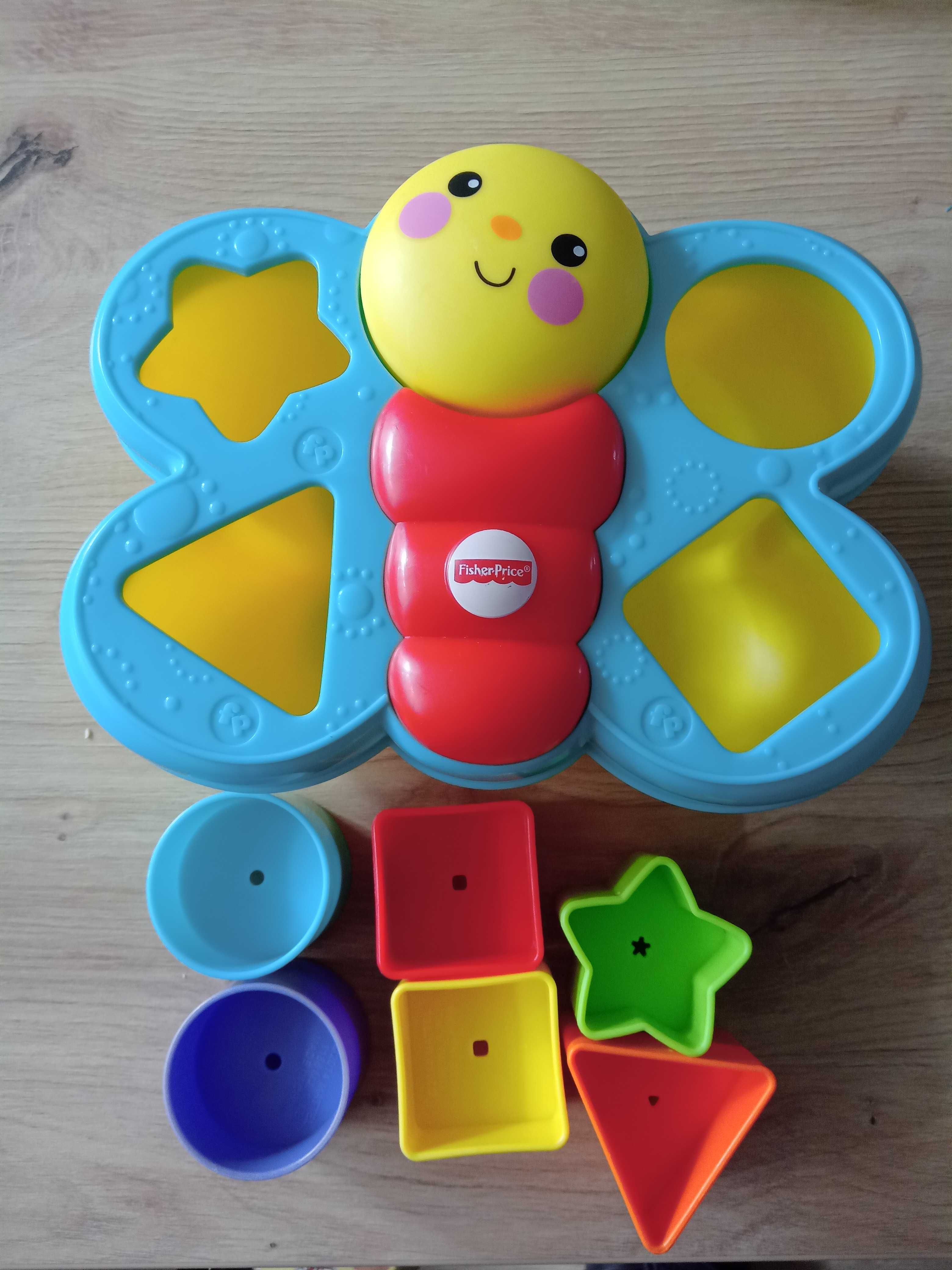 Zabawki dla dzieci Sorter kolorowy + edukacyjny motyl Fisher Price