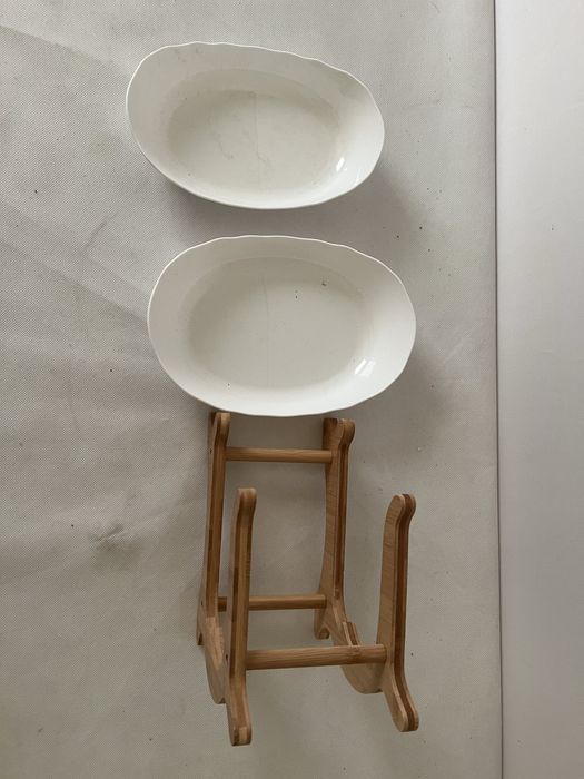 Dwupoziomowy kosz na owoce i warzywa, taca bambusowa, duża miska