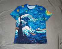Koszulka t-shirt bluzka damska męska L Gwieździsta Noc van Gogha Gogh