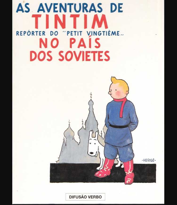 13 livros das Aventuras de Tintin: Edições antigas dos anos 90.