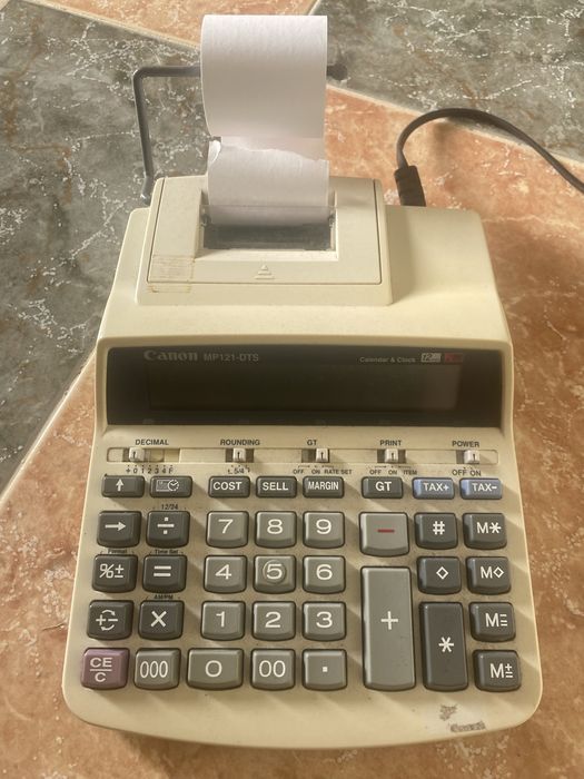 Calculadora registadora canon