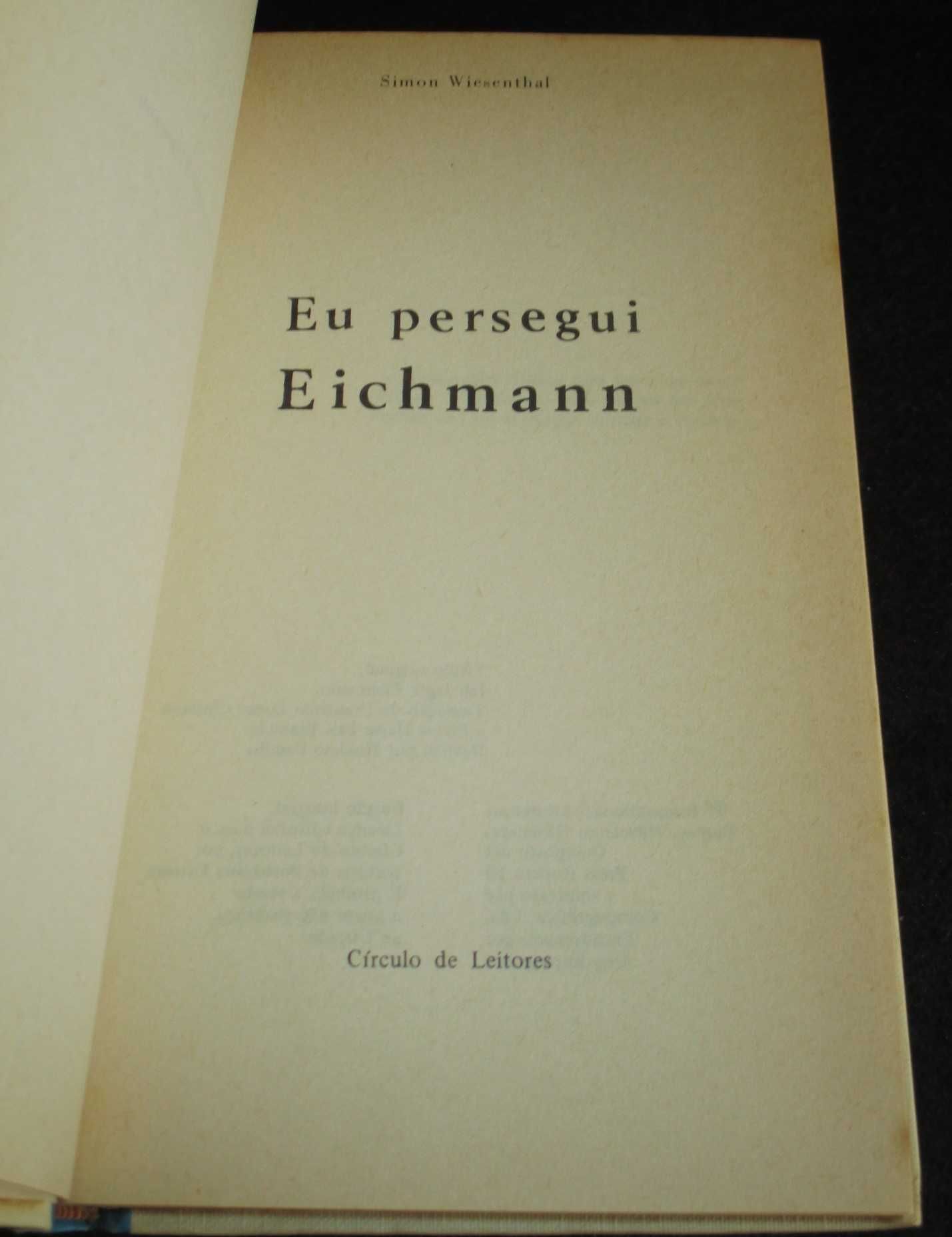 Livro Eu Persegui Eichmann Simon Wiesenthal