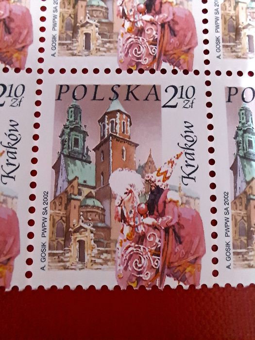Znaczki pocztowe Kraków z 2002