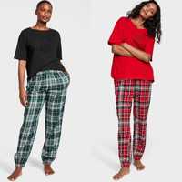 Піжама Flannel Jogger Tee-Jama Set Victoria's Secret XS S