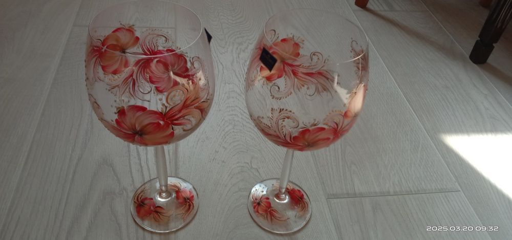 Бокали "Богемія". Розпис ручний.